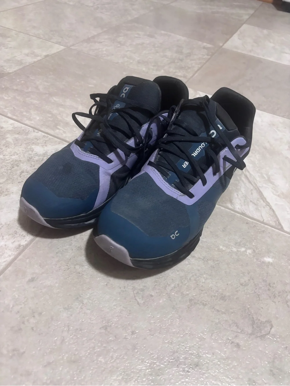 On Running Men's Black and Purple Running Shoe (US 11.5) barely worn